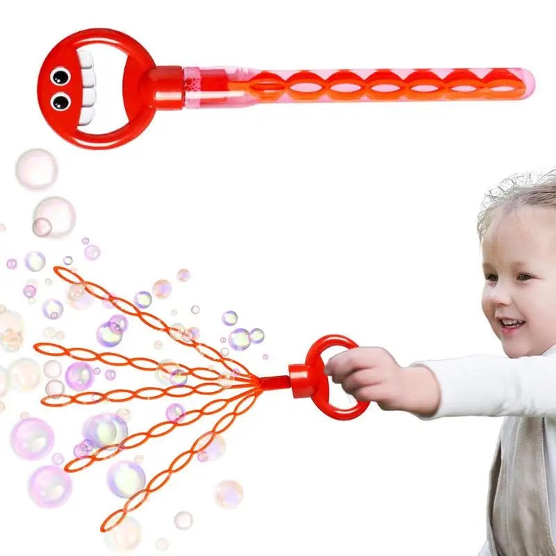 Bubble Wands For Kids 32 Holes Handheld Smiling Face Bubble Machine