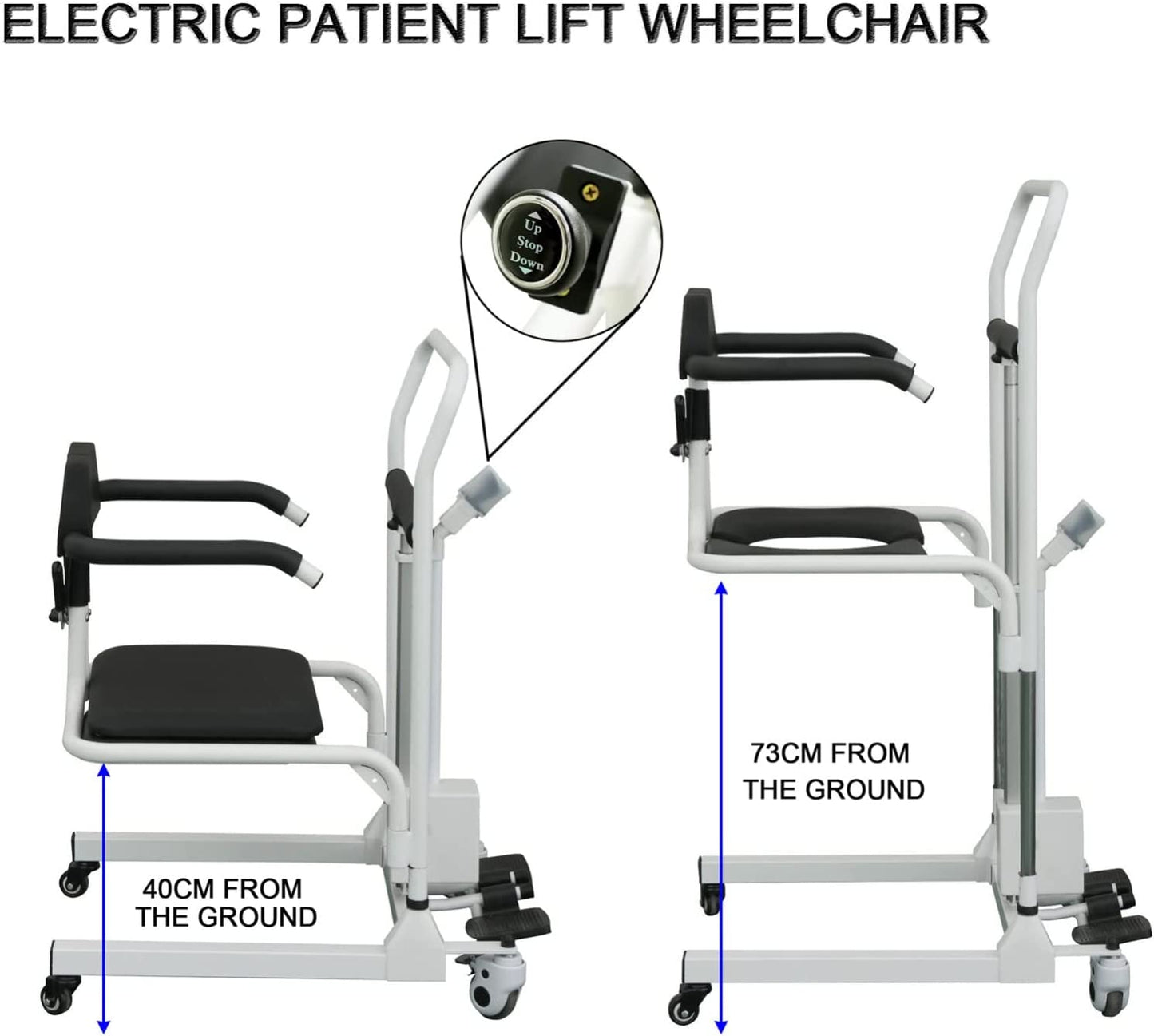 Electrical lifting patient transfer chair